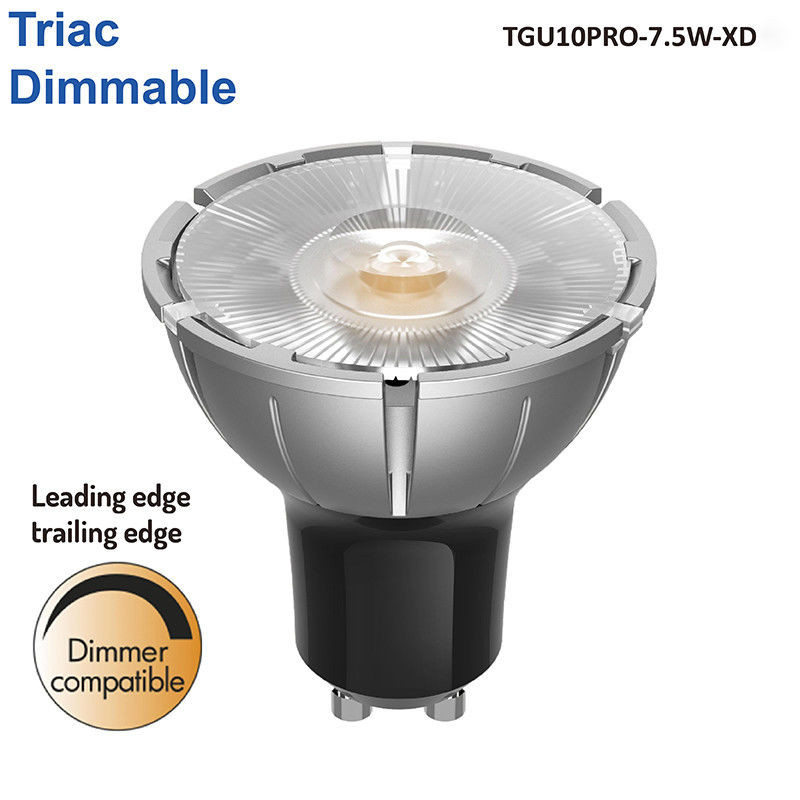 Teco Premium GU10 Pro Display LED Dimmable 7.5W 3000K Branco Quente Ângulo de Feixe Estreito 10Degree