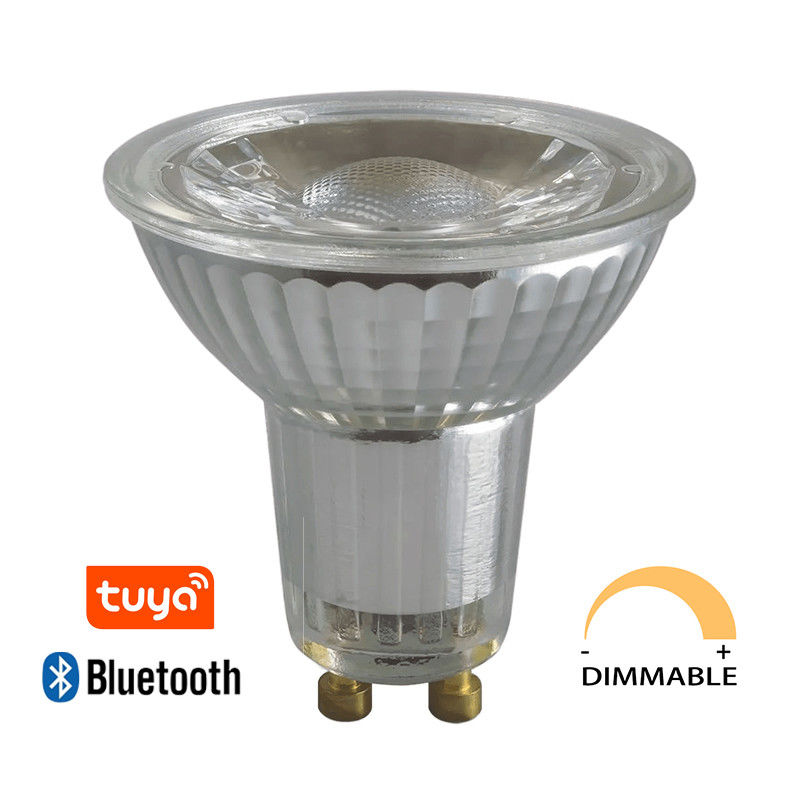 Teco WIFI Control Smart Low Watt Gu10 lâmpadas Tuya CCT Cor 5W Ra80 Dimmable Long Life