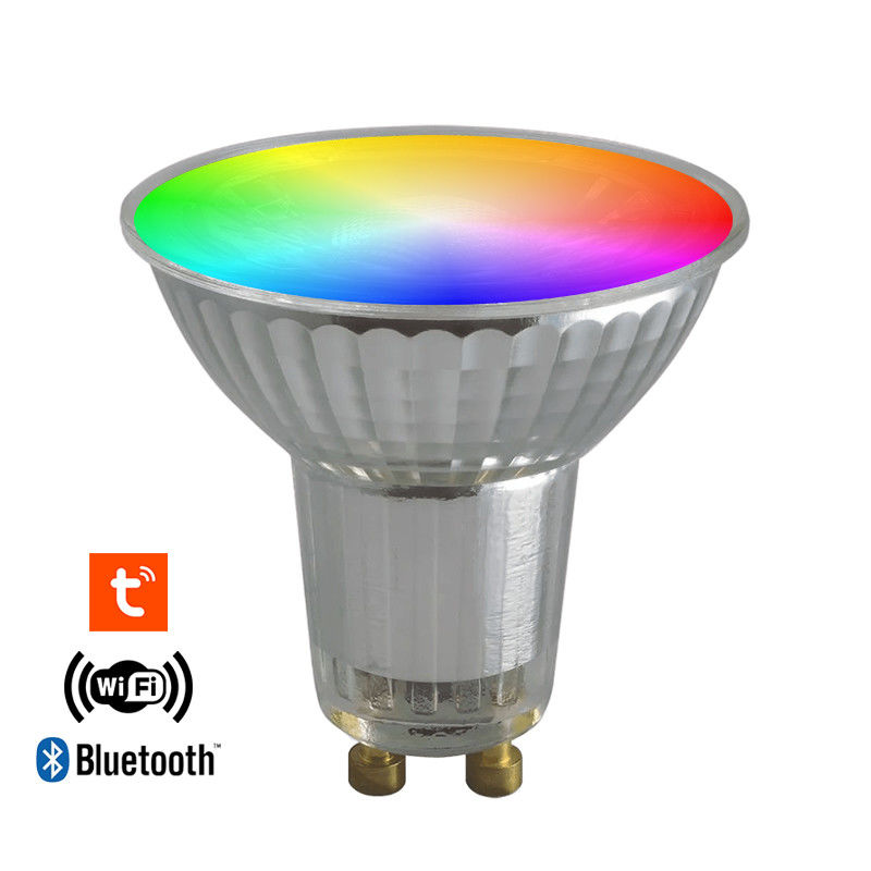Teco WIFI Control Smart Low Watt Gu10 lâmpadas Tuya CCT Cor 5W Ra80 Dimmable Long Life