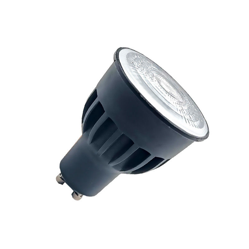 Lâmpadas LED não dimmaveis de 8w GU10 Lâmpadas LED interiores pretas GU10 Lâmpadas de 24D Ângulo de feixe 630 Lm