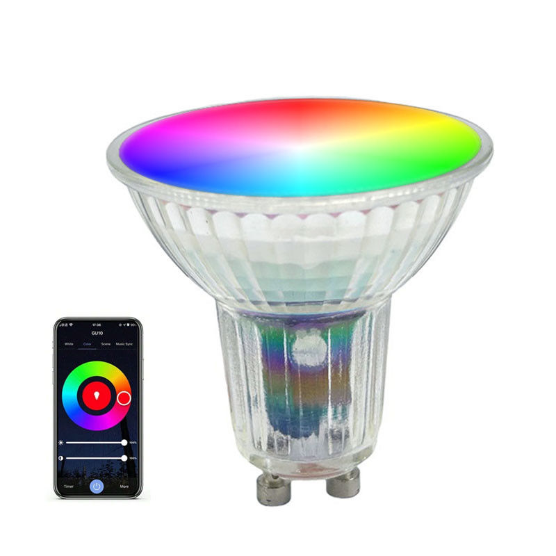 Tuya Zigbee GU10 lâmpadas LED personalizadas RGBCW Ra90 5 Watt Gu10 Led Spotlight 350 Lumen 230V