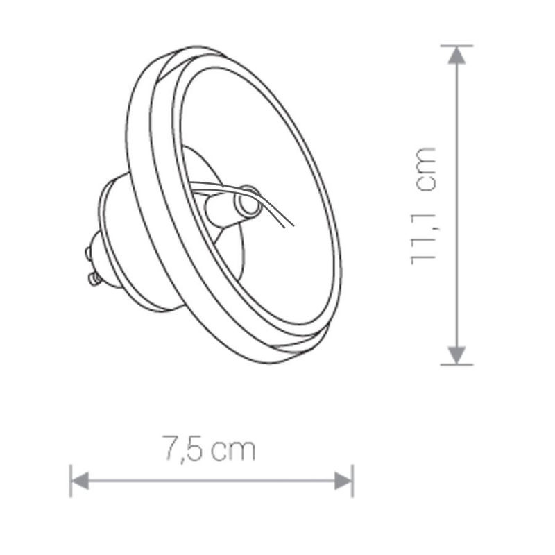 Teco ES111 lâmpada LED 220V 4000K Dimmable AR111 GU10 G53 COB lâmpada LED 12W