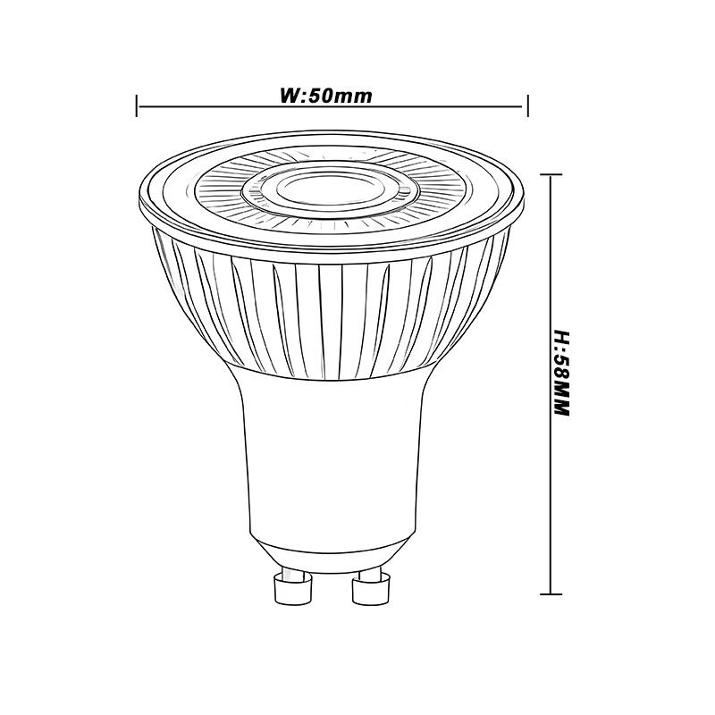 Teco GU10 lâmpadas LED Flicker Free 230v 2700K 36 Graus RA98 8w lâmpadas LED Spotligt Dimmable