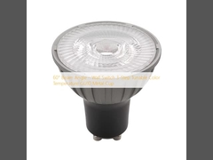 Ângulo de feixe de 60° – Temperatura de cor ajustável em 3 passos por interruptor de parede, copo de metal GU10