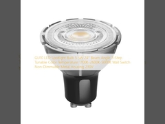 Lâmpada LED Spotlight GU10 5.5W Ângulo de Feixe 24° Temperatura de Cor Ajustável em 3 Etapas 1700K-2600K-5000K Interruptor de Parede Carcaça Metálica Não Dimerizável 230V